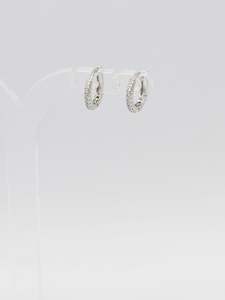 Sterling Silver CZ Bali