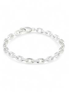 925 Sterling Silver Clip Mens Bracelet