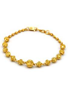 22ct Gold Ball Ladies Bracelet