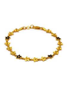 Bracelets: 22ct Gold Star Ladies Bracelet