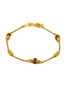 22ct Gold Minakari Ball Ladies Bracelet