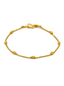 22ct Gold Ball Ladies Bracelet