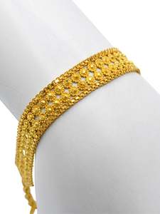 Bracelets: 22ct Gold Filligree Ladies Bracelet
