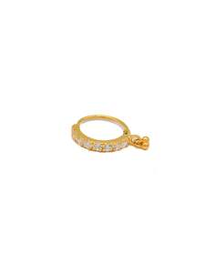 22ct Gold CZ 1 Piece Nose Ring
