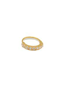 22ct Gold CZ 1 Piece Nose Ring