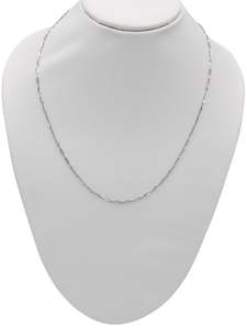 Mens Chain: 18ct White Gold Paper Clip Chain
