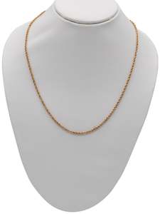 Mens Chain: 18ct Gold Hollow Rope Chain