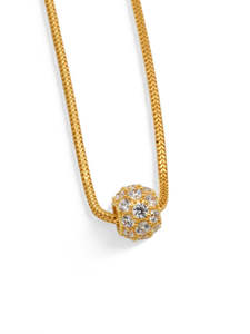 22ct Gold CZ Ball Pendant