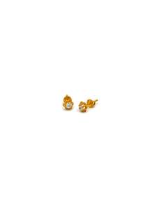 22ct Gold CZ Stud Earrings