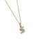 9K Yellow Gold Single Stone Initial "S" Pendant