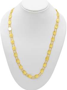 Women Chains: 22ct Gold Laxmiji Coin Fancy Chain