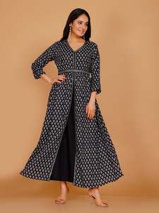 Vamika Ladies Cotton Printed Flair Kurti