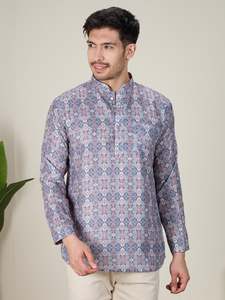 New Arrivals 1: Mens Silk Printed Kurta