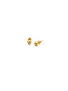 Baby Gold Jewellery: 22ct Gold CZ Ball Stud Earrings