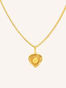 22ct Gold Ganesha Heart Pendant