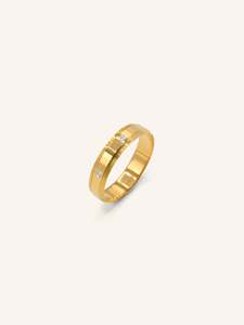 22ct Gold Two Tone Band Ring
