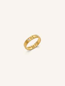 22ct Gold Two Tone Band Ring