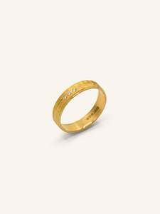 22ct Gold CZ Band Ring