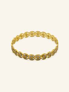 Women Gold Jewellery: 22ct Gold Two Tone 1 Piece Bangle