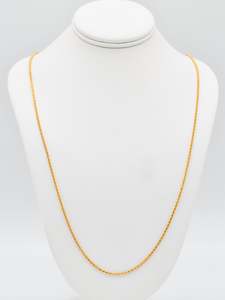 22ct Gold Spiga Chain  - 45 cm