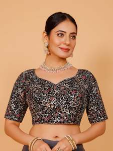 Saree Blouses: Ladies Georgette Zari Work Blouse