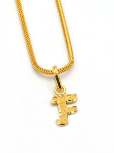 22ct Gold "F" Pendant