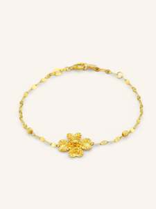 22ct Gold Flower Bracelet