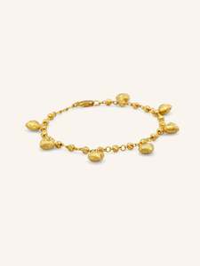 Bracelets: 22ct Gold Heart Bracelet