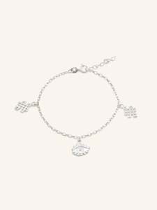 Silver Items: 925 Sterling Silver Charms 1 Piece Bracelet