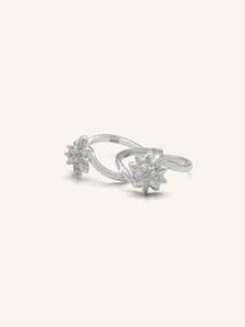 Silver Items: 925 Sterling Silver CZ Pair Toe Ring
