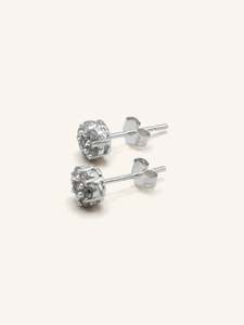 Silver Items: 925 Sterling Silver CZ Stud Earring