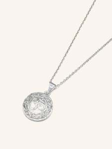 Silver Items: 925 Sterling Silver CZ OM Pendant