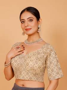 Saree Blouses: Net Zari Work Blouse