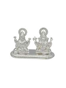 Silver Murti: Silver Laxmi Ganesh Murti