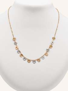 Chain: 18ct Rose Gold Heart Fancy Chain
