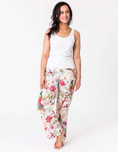 Lounge Pants: White Paradise Lounge Pants