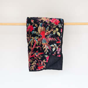 Paradise Black Throw