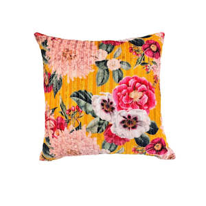 Fleur Corduroy Cushion Gold