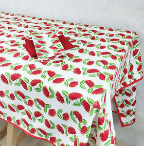 Table Linen: Pohutukawa Tablecloth - Piped
