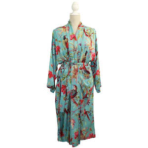 Paradise Sky Blue Kimono Robe