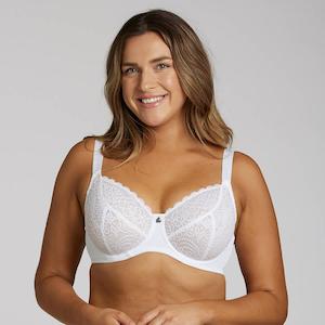 Bras: Lily Lace Full Cup Bra - White