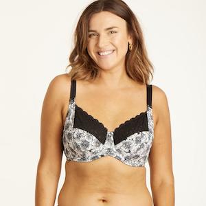 Oh Naturale Bras: Print Full Cup Bra - Graphic Floral