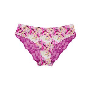 Bikini Brief: Lace Bum Bikini Brief - Aster