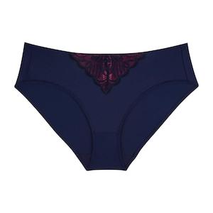 Midi Brief: Radiate Lace Midi Brief - Navy Berry