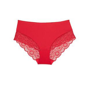 Peony Midi Brief - Savvy Red