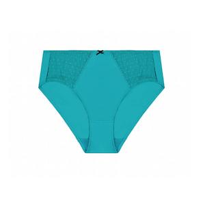 Midi Brief: Spot Mesh Midi Brief - Aqua Blue