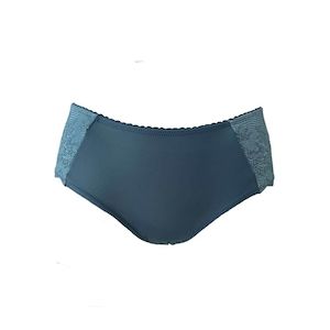 Boyleg Brief: Contrast Lace Boyleg Brief - Deep Ocean