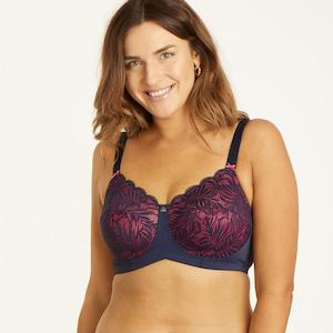 Radiate Wirefree Bra - Navy Berry