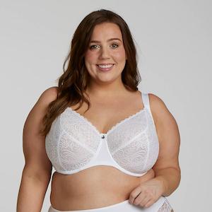 Everyday Bras Underwear: Lily Lace Premium Support Bra - White