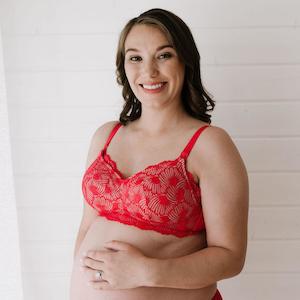 Maternity Bras: Maternity Bra (Leakproof) - Festival Red
